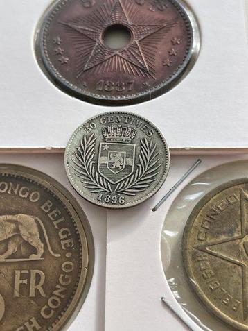 Belgisch-Congo, Congo-vrijstaat. Leopold II. 5, 50 Cents, 5