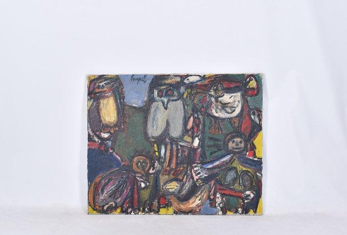 Jan Empel (1930-1991) - Uil in de nacht, Antiek en Kunst, Kunst | Schilderijen | Modern