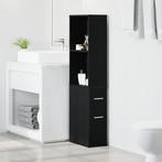 vidaXL Smalle badkamer kast Zwart eiken 22 x 41 x 135 cm, Huis en Inrichting, Verzenden, Nieuw