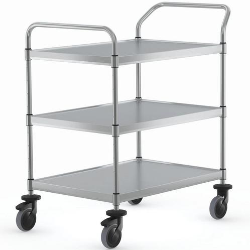 Serveerwagen | VARIOCART | RVS | 3 Niveaus (EN800x600) |, Zakelijke goederen, Horeca | Keukenapparatuur, Nieuw in verpakking, Verzenden