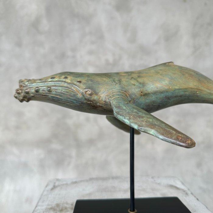 sculptuur, NO RESERVE PRICE - Blue Whale Sculpture - 18 cm -, Antiek en Kunst, Kunst | Designobjecten