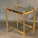 Bijzettafel - Verguld messing, design italiano anni 70, Antiek en Kunst