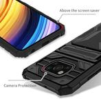 Xiaomi Poco X3 - Armor Card Slot Hoesje met Kickstand -, Telecommunicatie, Nieuw, Verzenden