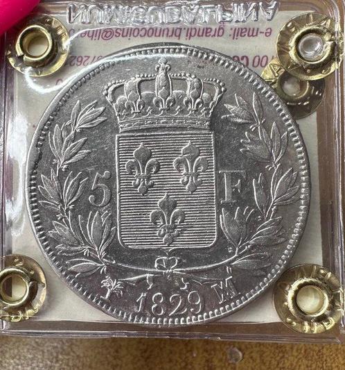 Frankrijk. Charles X. 5 Francs 1829-MA, Marseille  (Zonder, Postzegels en Munten, Munten | Europa | Euromunten