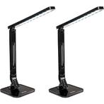 tectake Bureaulamp, LED, dimbaar, inklapbaar, 14W - Set van, Huis en Inrichting, Lampen | Tafellampen, Verzenden, Nieuw