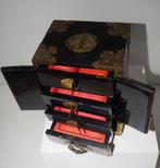 Vintage Chinese - Sieradendoos - Messing, Hout, Antiek en Kunst