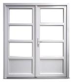 PVC Dubbele deur 3/4 glas Basic Plus b175xh204 cm antraciet, Ophalen of Verzenden, Buitendeur