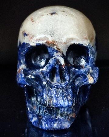 Prachtige sodaliet Schedel - Hand Carved Skull Free Shipping beschikbaar voor biedingen