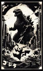 Æ (XX-XXI) - “Godzilla x Pikachu Saga”, (2024) Hand painted, Nieuw