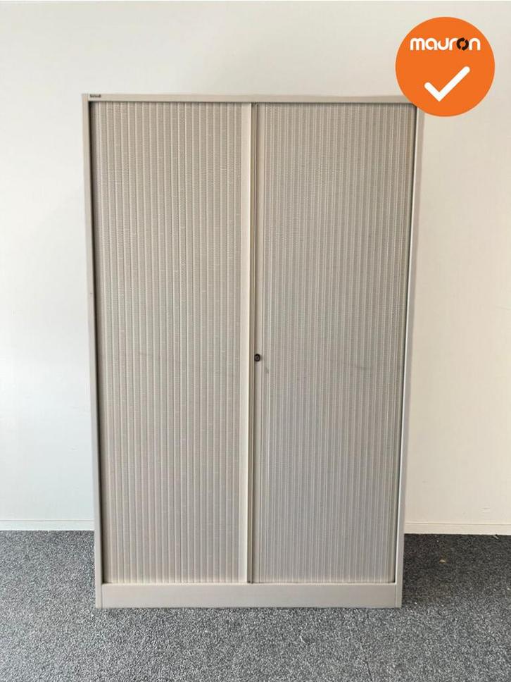 Roldeurkast - Ahrend - 195x120x45cm - wit met witte roldeure, Zakelijke goederen, Kantoor en Winkelinrichting | Kantoormeubilair en Inrichting