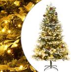 vidaXL Kerstboom met LED en dennenappels 225 cm PVC en PE, Diversen, Verzenden, Nieuw