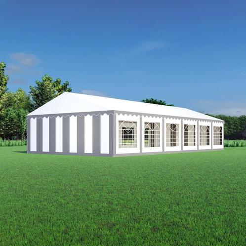 Partytent 6x12 PVC - Classic | Grijs / wit, Tuin en Terras, Partytenten, 8 meter of meer, Partytent, Nieuw, 6 meter of meer, Verzenden