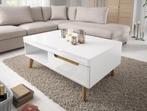Salontafel Nebraska Wit - Eiken 107x67 cm, Huis en Inrichting, Tafels | Salontafels, Verzenden, Nieuw, 50 tot 100 cm, Minder dan 50 cm