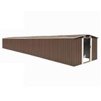 vidaXL Abri de jardin Marron 257x990x181 cm Acier, Jardin & Terrasse, Abris de jardin, Verzenden, Neuf