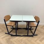 complete school set Eromes 10 stoelen + 10 tafels, Blauw -, Huis en Inrichting, Gebruikt, Hout, Eén