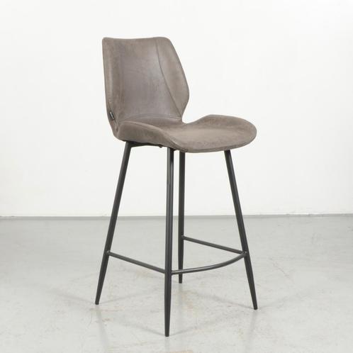 Barkruk Åmåle - Antraciet - Ecoleder, Huis en Inrichting, Stoelen, Gebruikt, Ophalen of Verzenden