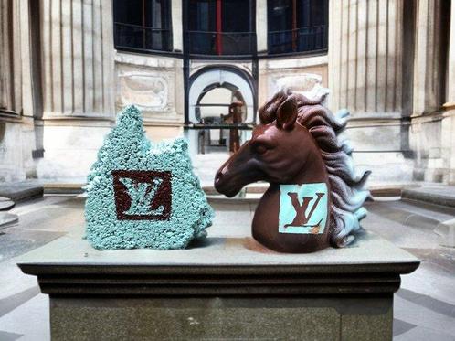 Art Kristin - Louis Vuitton Horse and Brick Tiffany Blue and, Antiek en Kunst, Kunst | Schilderijen | Modern
