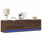 vidaXL Tv-wandmeubel met LED-verlichting 140x31x38 cm bruin, Huis en Inrichting, Kasten |Televisiemeubels, Verzenden, Nieuw