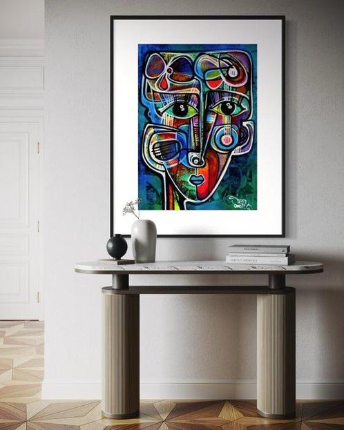 Simeon Gonzales - Mujer en Azul - NO Reserve, Antiek en Kunst, Kunst | Schilderijen | Modern