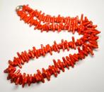 Koraal - 925 zilver - 76,5 g - Halsketting - Rood koraal