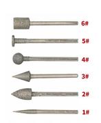 Fijnfrezen, set van 6 stuks, 3.0 mm schacht, Verzenden