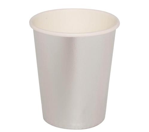 Zilveren Bekers 240ml 6st, Hobby en Vrije tijd, Feestartikelen, Nieuw, Verzenden