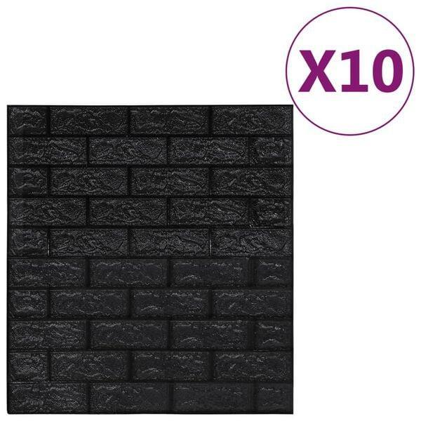 Zwart Baksteen Behang 3D - Topdeal! - 70x77cm -40%, Huis en Inrichting, Stoffering | Behang, Zwart, Verzenden