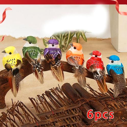 6 vogeltjes verschillende kleuren met clip mooie op, Hobby & Loisirs créatifs, Bricolage