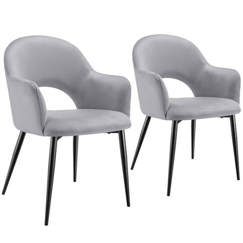 tectake Eetkamerstoel Sachel, fluweellook, gestoffeerd, 120, Huis en Inrichting, Stoelen, Verzenden