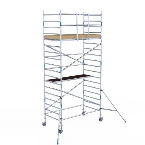 ALX rolsteiger 135 x 6,2m WH met voorloopleuning, Doe-het-zelf en Bouw, Steigers, Rolsteiger of Kamersteiger, Nieuw, 5 meter of hoger