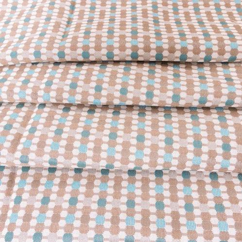 Tissu Jacquard motif géométrique vintage - Hexagones, Antiek en Kunst, Antiek | Tapijten, Tafelkleden en Textiel