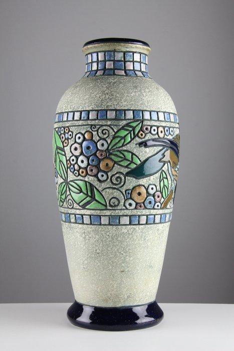 Amphora - Campina - Balustervaas - Steengoed - Decor with, Antiquités & Art, Antiquités | Verre & Cristal