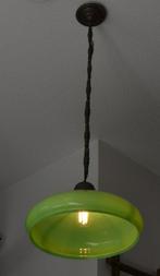 Lampe à suspendre - Laiton, Verre, Antiek en Kunst