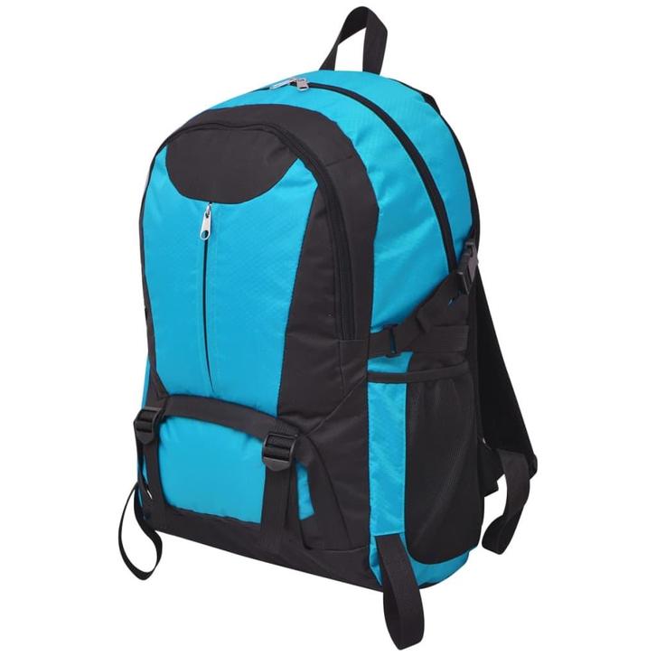 vidaXL Hiking rugzak 40 L zwart en blauw, Handtassen en Accessoires, Tassen | Rugtassen, Nieuw, Verzenden