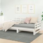 vidaXL Lit coulissant sans matelas blanc 2x(90x200) cm, Verzenden, Neuf