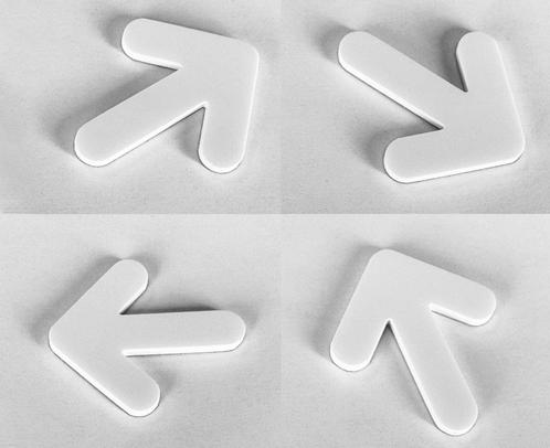 Set van 20 kunststof pijlen (3 mm dikte, wit, pmma, zelfkle, Doe-het-zelf en Bouw, Gereedschap | Overige machines, Nieuw, Verzenden
