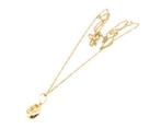 Ketting met hanger - 18 karaat Geel goud Diamant