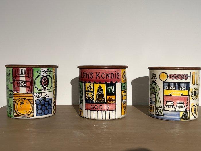 Jie Gantofta - dekselvaas (3) - Porselein - Onze kleine stad, Antiek en Kunst, Antiek | Glaswerk en Kristal