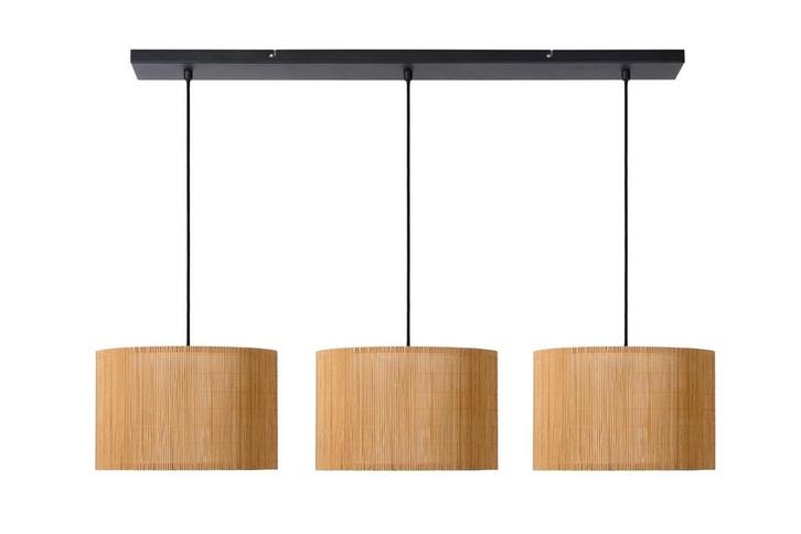 Hanglamp Lucide MAGIUS -  - 3xE27 - Licht hout -, Huis en Inrichting, Lampen | Hanglampen, Nieuw, Hout, Verzenden