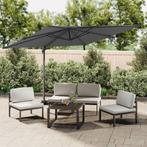 Zweefparasol LED antraciet - Tweede kansje voor koopjesja..., Tuin en Terras, Verzenden, Nieuw, 3 tot 4 meter, Zweefparasol