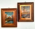Italiaanse school (XX) - Coppia di paesaggi con corsi, Antiek en Kunst