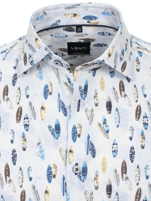 Venti Overhemd Met Surfboards Kent Kraag Modern Fit, Kleding | Heren, T-shirts, Verzenden