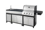 Outdoor Keuken met 4 Branders - Dubbelwandig Deksel -Zijb..., Tuin en Terras, Ophalen of Verzenden, Nieuw