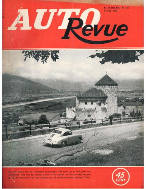 1955 AUTO REVUE MAGAZINE 18 NEDERLANDS, Boeken, Auto's | Folders en Tijdschriften