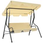 vidaXL Schommelbank 170x110x153 cm crèmewit, Tuin en Terras, Verzenden, Nieuw