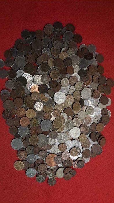 Italie, Royaume Vittorio Emanuele III. Lotto 600 monete, Postzegels en Munten, Munten | Europa | Niet-Euromunten