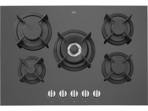ETNA KGG673ZTA - Inbouw gaskookplaat - Zwart glas, Huis en Inrichting, Woonaccessoires | Overige, Zo goed als nieuw, Verzenden