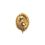 Gouden S-broche | Antiek (vintage, klederdracht) (vintage), Ophalen of Verzenden, Gebruikt, Overige kleuren, Goud