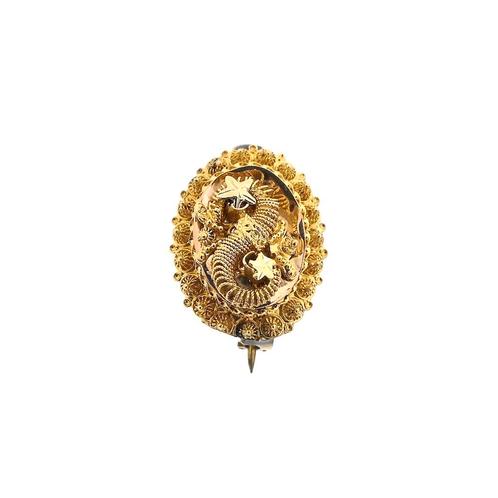 Gouden S-broche | Antiek (vintage, klederdracht), Bijoux, Sacs & Beauté, Broches, Enlèvement ou Envoi