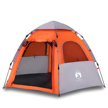 Grijze 4P Tent | OP = OP | Snel Opzetbaar! (kampeertent) beschikbaar voor biedingen